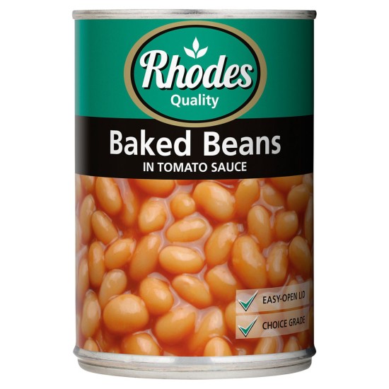 RHODES BEANS IN TOMATO SAUCE 410GR