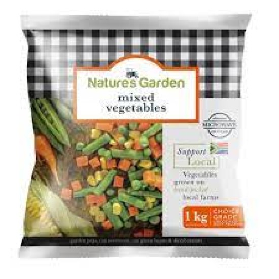 NATURES GARDEN MIXED VEGETABLES 1KG