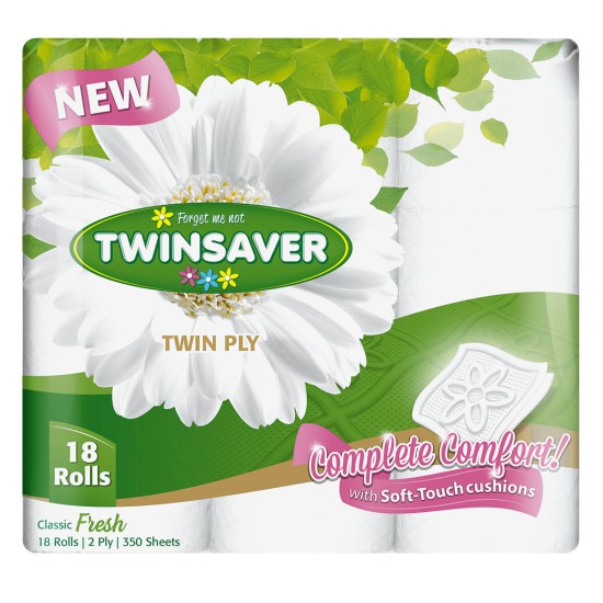 TWINSAVER LUXURY 2PLY T/ROLLS 18EA TWINSAVER LUXURY 2PLY T/ROLLS 18EA