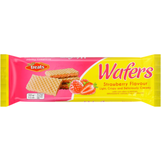 TASTY TREATS WAFER STRAWBERRY 100GR