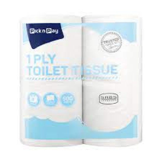 PNP 1PLY TOILET TISSUE WHITE 4EA