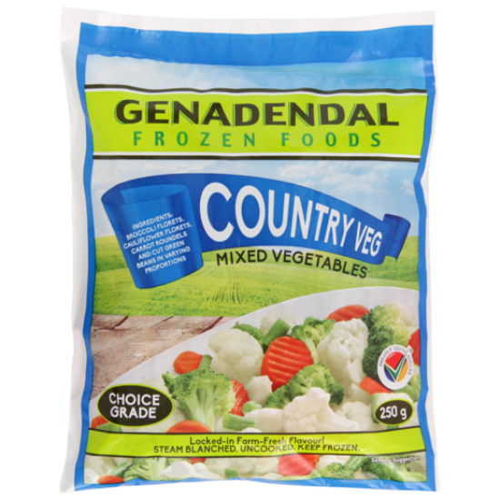 GENADENDAL FROZEN COUNTRY VEG 250GR