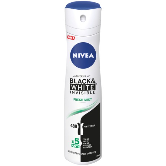 NIVEA INV BLCK&WHT FRESH MIST AERO 150ML